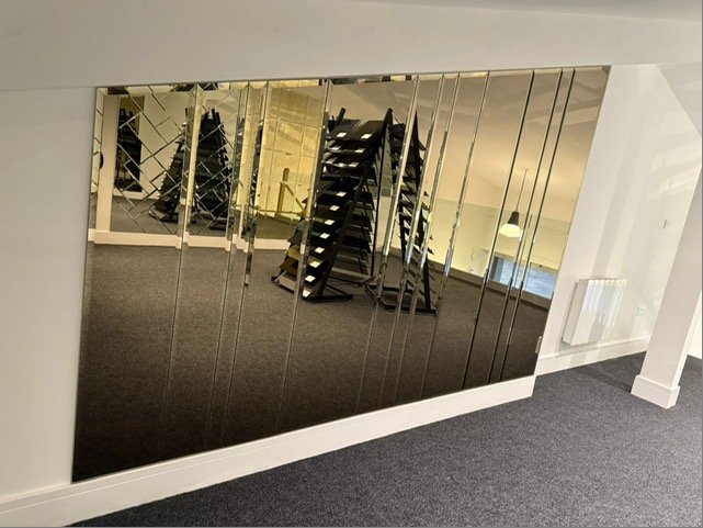 Panelled mirror display